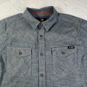 Hawx‎ Shirt Mens Size Large Snap Button Short Sleeve Work Gear Rugged